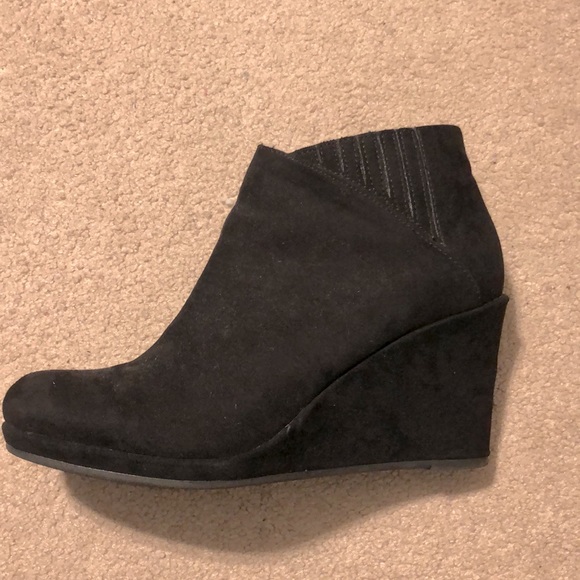 Rampage Shoes - Jabby Wedge Ankle Boots - Black - 8.5 - Picture 1 of 6